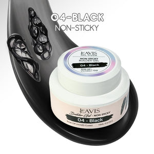 LAVIS Builder Gel Jar Non Sticky - 04 Black 15g
