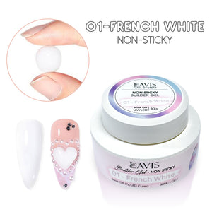 LAVIS Builder Gel Jar Non Sticky - 01 French White 30g