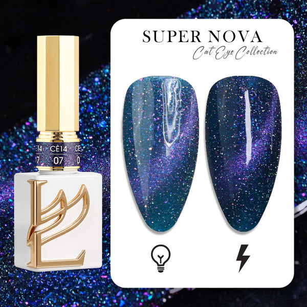 LAVIS Cat Eyes CE14 - 07 (Ver1) - Gel Polish 0.5 oz - Cosmic Voltage Collection