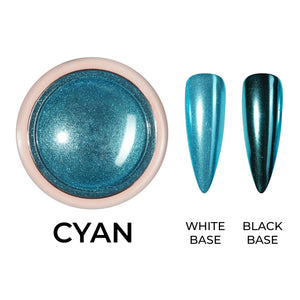 Classic Chrome Nail Powder - Cyan
