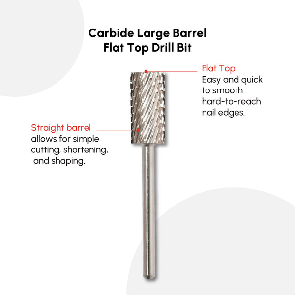 Carbide Large Barrel Flat Top Drill Bit