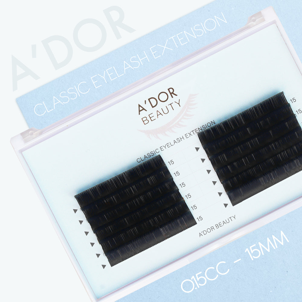 A’dor Beauty Classic Eyelash Extension 0.15CC - 15MM by Beauty sold by DTK Nail Supply