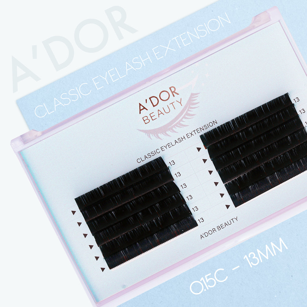 A’dor Beauty Classic Eyelash Extension 0.15C - 13MM by Beauty sold by DTK Nail Supply