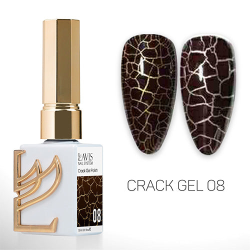 LAVIS Crack Gel 08 + Gold Crack Base Gel - 0.5 oz