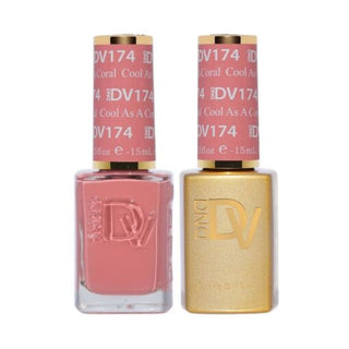 DND DV 174 Cool As A Coral - DND Diva Gel Polish & Matching Nail Lacquer Duo Set