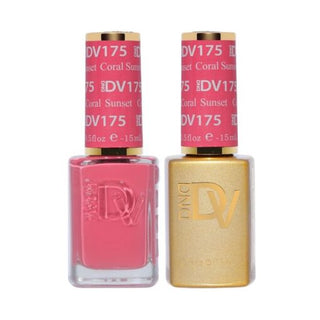 DND DV 175 Coral Sunset - DND Diva Gel Polish & Matching Nail Lacquer Duo Set