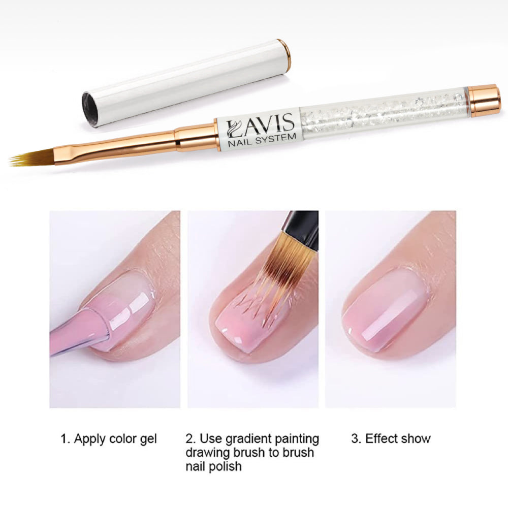 Lavis Kolinsky Brush Ombre by LAVIS sold by DTK Nail Supply