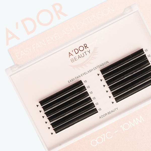 A’dor Beauty Easy Fan Eyelash Extension 0.07C - 10MM by Beauty sold by DTK Nail Supply