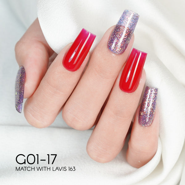 LAVIS Glitter G01 - Gel Polish 0.5 oz - Galaxy Collection by LAVIS NAILS sold by DTK Nail Supply