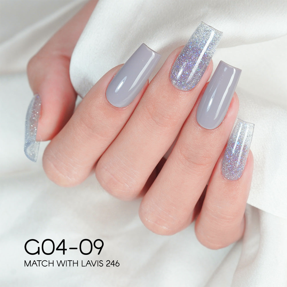 LAVIS Glitter G04 - 09 - Gel Polish 0.5 oz - Couture Collection by LAVIS NAILS sold by DTK Nail Supply