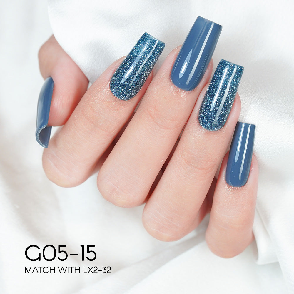 LAVIS Glitter G05 - 15 - Gel Polish 0.5oz - Champagne Toast Glitter Collection by LAVIS NAILS sold by DTK Nail Supply