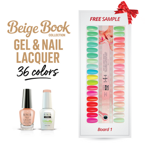 SNS Pro Gel Nail Polish Duo Set 36 Colors - Board 1 Beige (001 - 036)