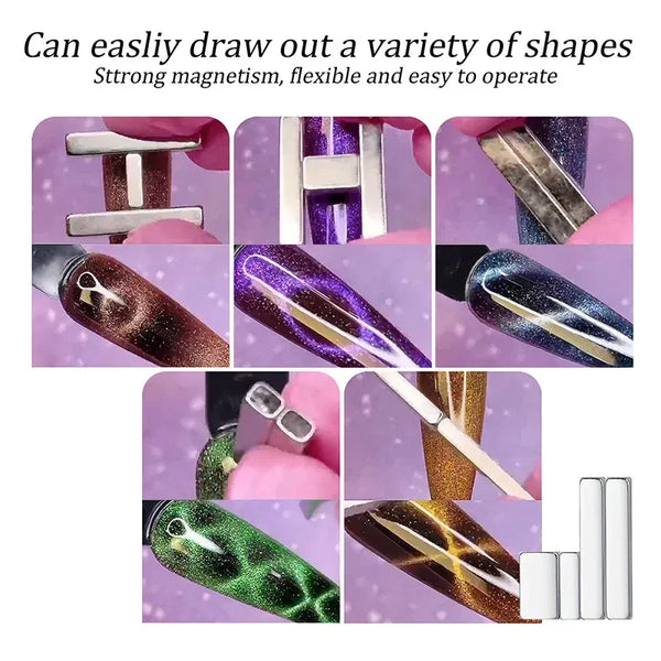 4Pcs Cat Eye Nail Magnetic Stick 4 Combination Magnets Multi-function by OTHER sold by DTK Nail Supply