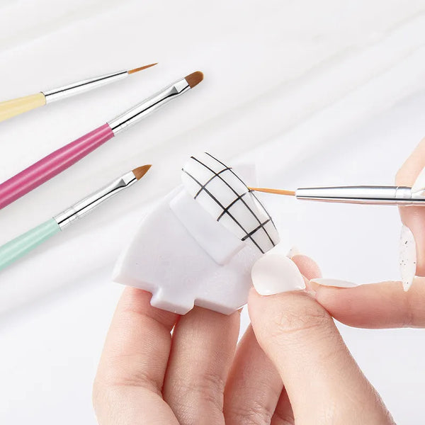 6pcs Colorful Nail Art Brushes Set by Nail Art Brush sold by DTK Nail Supply