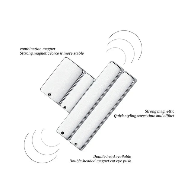4Pcs Cat Eye Nail Magnetic Stick 4 Combination Magnets Multi-function by OTHER sold by DTK Nail Supply