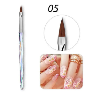 8pcs/set Aurora Acrylic Nail Art Painting Brush by Nail Art Brush sold by DTK Nail Supply