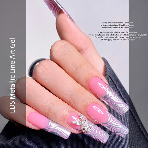 LDS Metallic Line Art Gel - Chrome Silver UV/LED