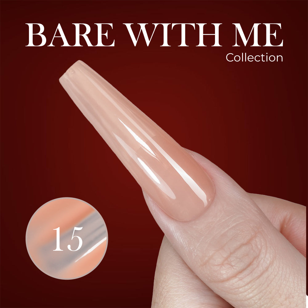 Jelly Gel Polish Colors - Lavis J03-15 - Bare With Me Collection by LAVIS NAILS sold by DTK Nail Supply