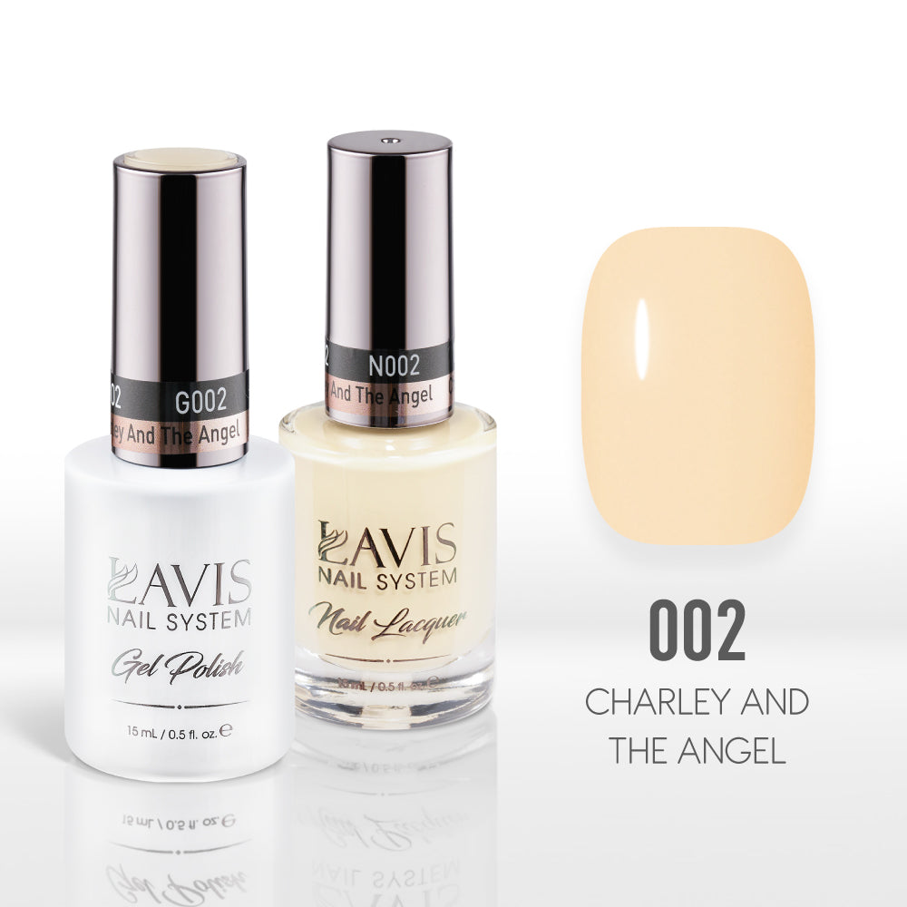 Lavis Gel Nail Polish Duo - 002 Charley And The Angel by LAVIS NAILS sold by DTK Nail Supply