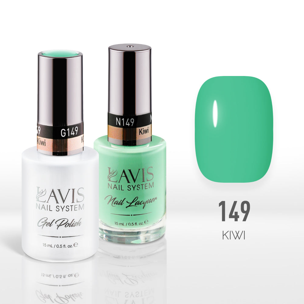 Lavis Gel Nail Polish Duo - 149 Green Colors - Kiwi by LAVIS NAILS sold by DTK Nail Supply