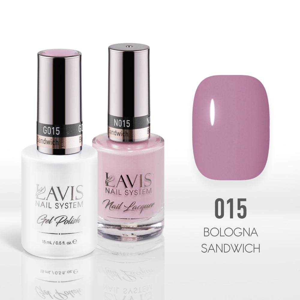 Lavis Gel Nail Polish Duo - 015 Bologna Sandwich by LAVIS NAILS sold by DTK Nail Supply