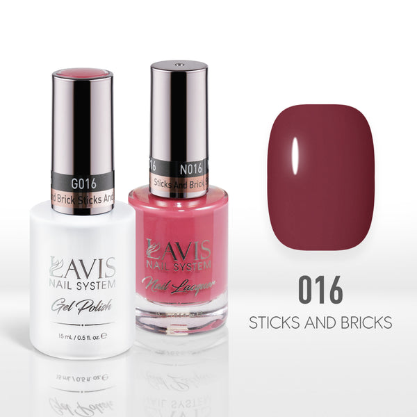 Lavis Gel Nail Polish Duo - 016 Sticks And Bricks by LAVIS NAILS sold by DTK Nail Supply
