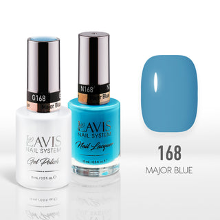  Lavis Gel Nail Polish Duo - 168 Blue Colors - Major Blue by LAVIS NAILS sold by DTK Nail Supply