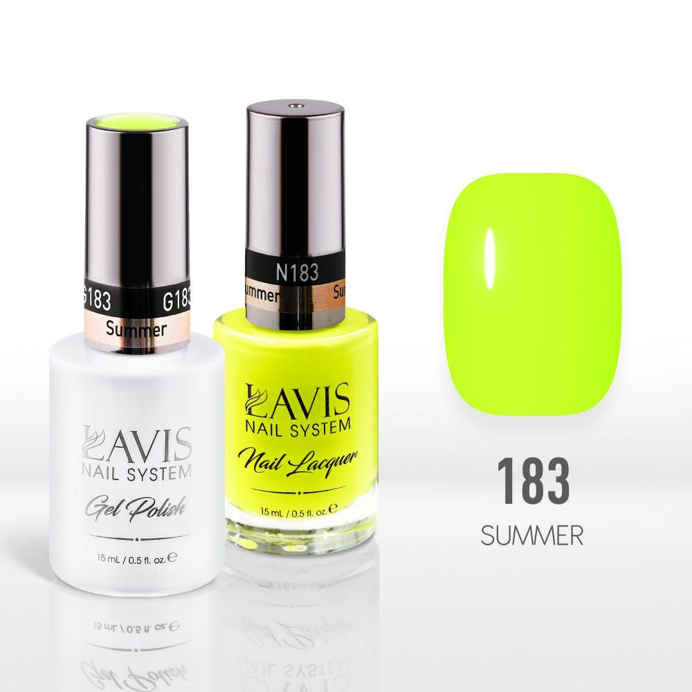 Lavis Gel Nail Polish Duo - 183 Yellow Colors - Summer by LAVIS NAILS sold by DTK Nail Supply
