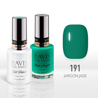  Lavis Gel Nail Polish Duo - 191 Green Colors - Jargon Jade by LAVIS NAILS sold by DTK Nail Supply