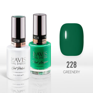 Lavis Gel Nail Polish Duo - 228 Green Colors - Greenery by LAVIS NAILS sold by DTK Nail Supply