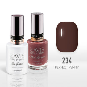 Lavis Gel Nail Polish Duo - 234 Brown Colors - Perfecr Penny by LAVIS NAILS sold by DTK Nail Supply