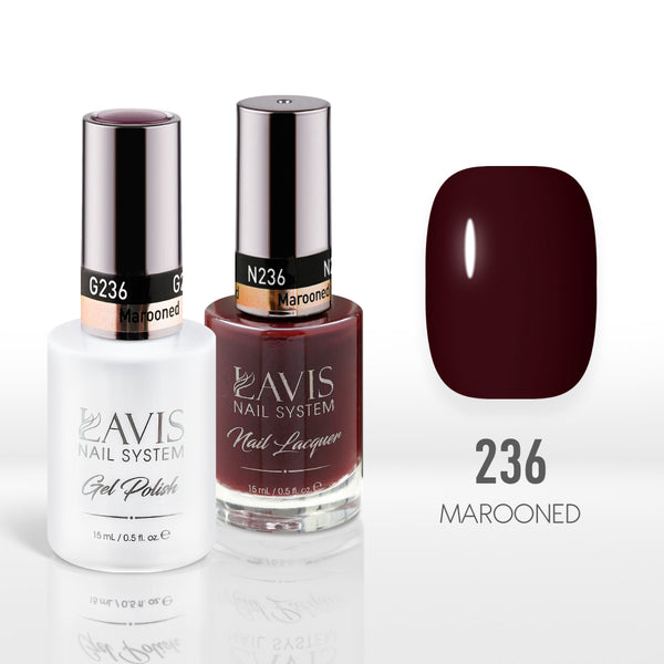 Lavis Gel Nail Polish Duo - 236 Plum Colors - Marooned by LAVIS NAILS sold by DTK Nail Supply