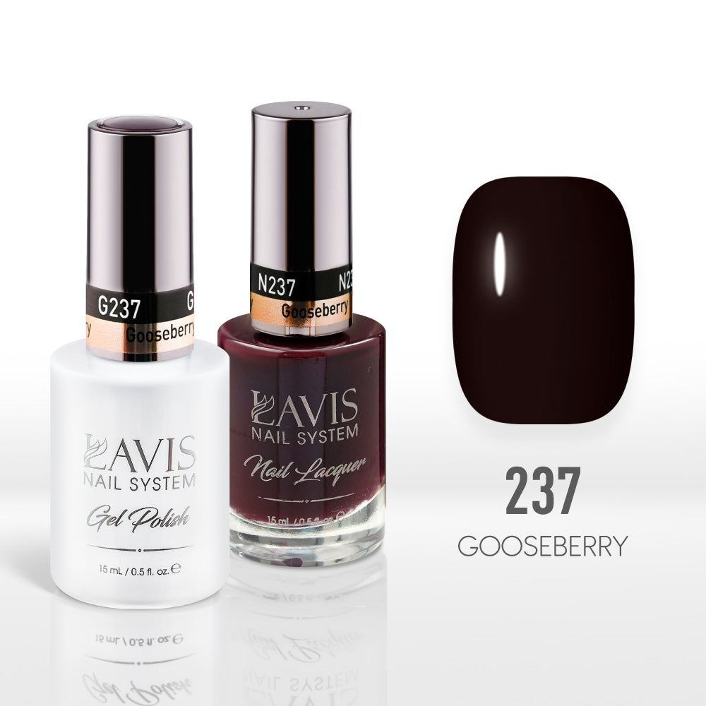 Lavis Gel Nail Polish Duo - 237 Plum Colors - Gooseberry by LAVIS NAILS sold by DTK Nail Supply