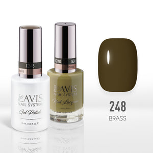 Lavis Gel Nail Polish Duo - 248 Moss Colors - Brass by LAVIS NAILS sold by DTK Nail Supply