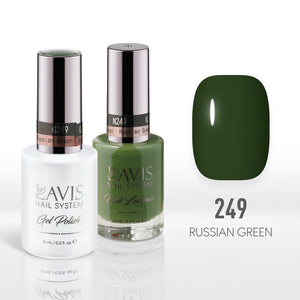 Lavis Gel Nail Polish Duo - 249 Green Colors - Russian Green by LAVIS NAILS sold by DTK Nail Supply