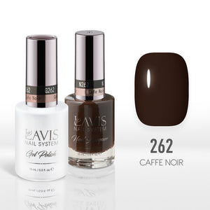 Lavis Gel Nail Polish Duo - 262 Brown Colors - Cafe Noir by LAVIS NAILS sold by DTK Nail Supply