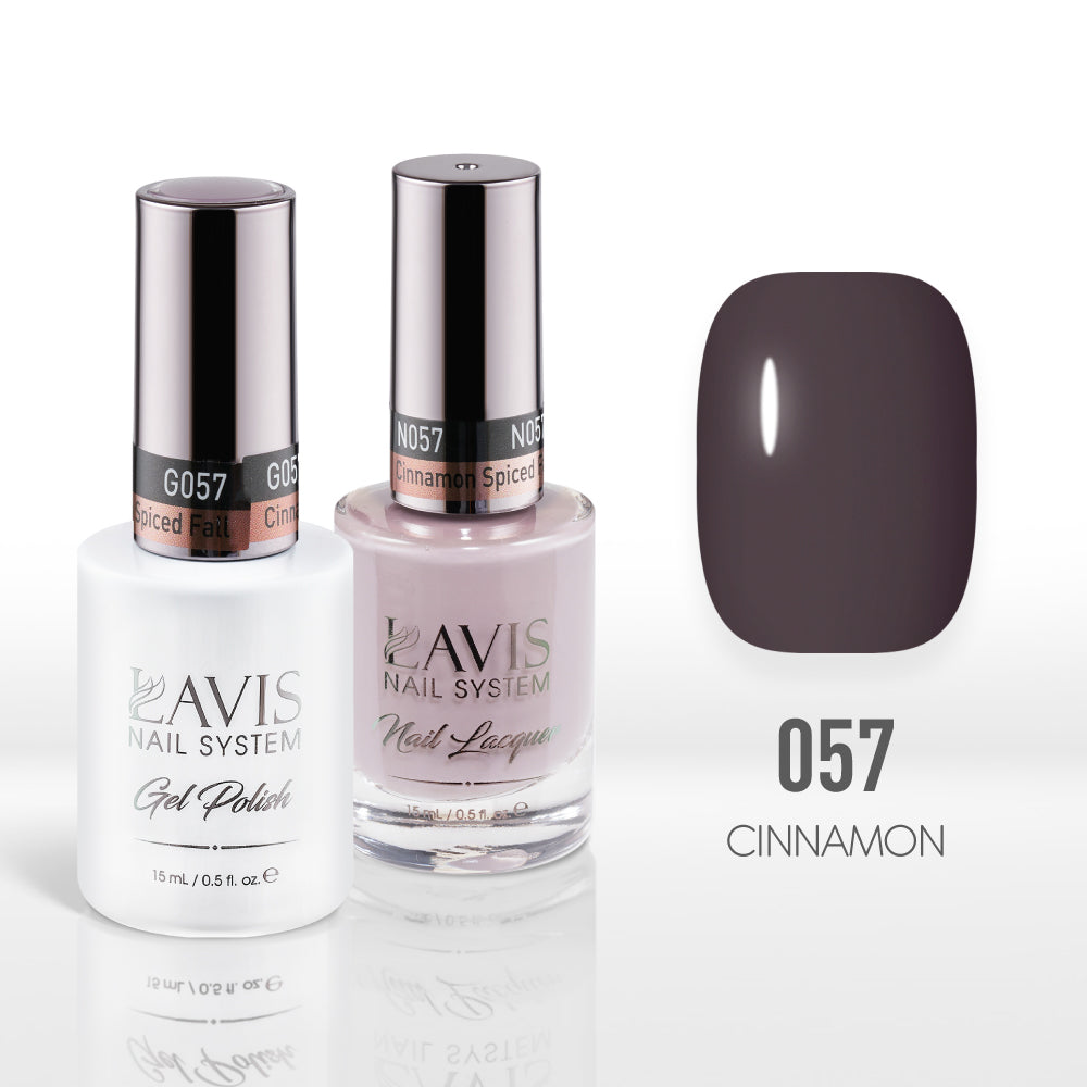 Lavis Gel Nail Polish Duo - 057 Cinnamon Spiced Fall by LAVIS NAILS sold by DTK Nail Supply