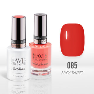  Lavis Gel Nail Polish Duo - 085 Red, Neon Colors - Spicy Sweet by LAVIS NAILS sold by DTK Nail Supply
