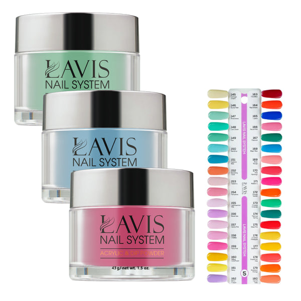Lavis Acrylic & Dip Powder Part 5 (36 Colors): 145-180 - 1.5oz by LAVIS sold by DTK Nail Supply