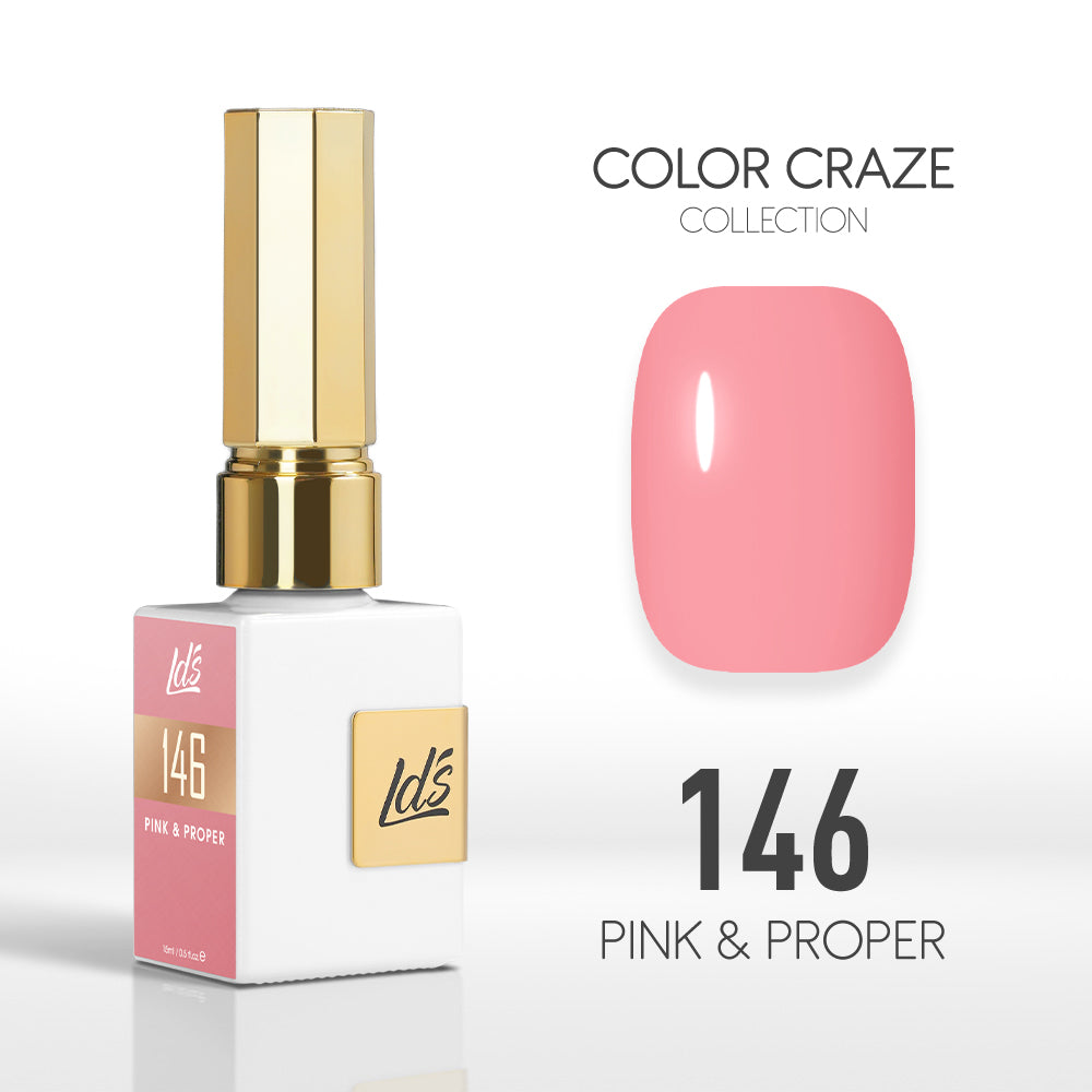 LDS Color Craze Gel Nail Polish - 146 Pink & Proper - 0.5oz by LDS COLOR CRAZE sold by DTK Nail Supply