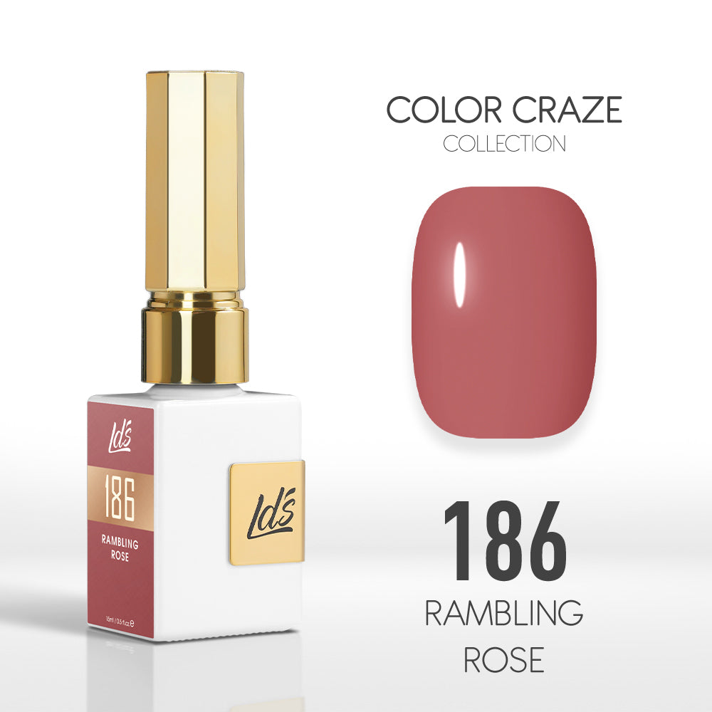 LDS Color Craze Gel Nail Polish - 186 Rambling Rose - 0.5oz by LDS COLOR CRAZE sold by DTK Nail Supply