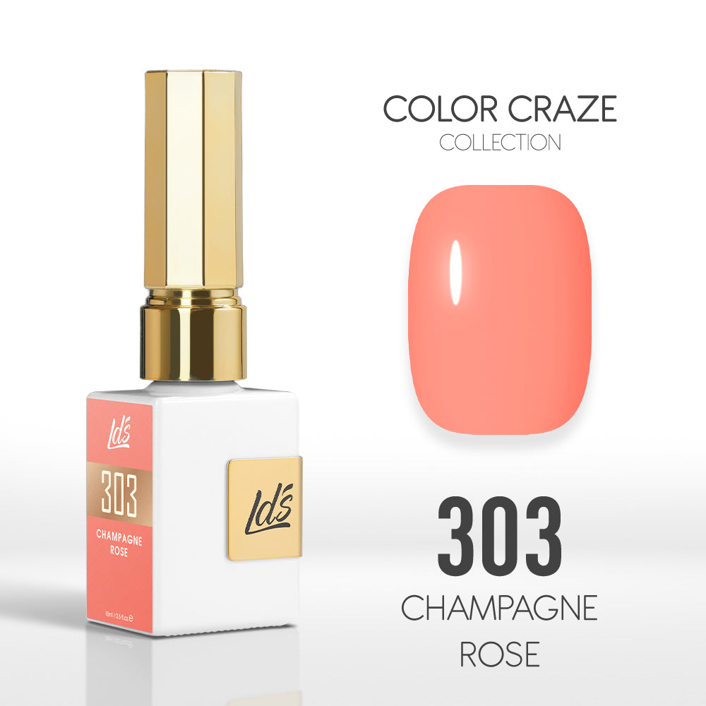 LDS Color Craze Gel Nail Polish - 303 Champagne Rose - 0.5oz by LDS COLOR CRAZE sold by DTK Nail Supply