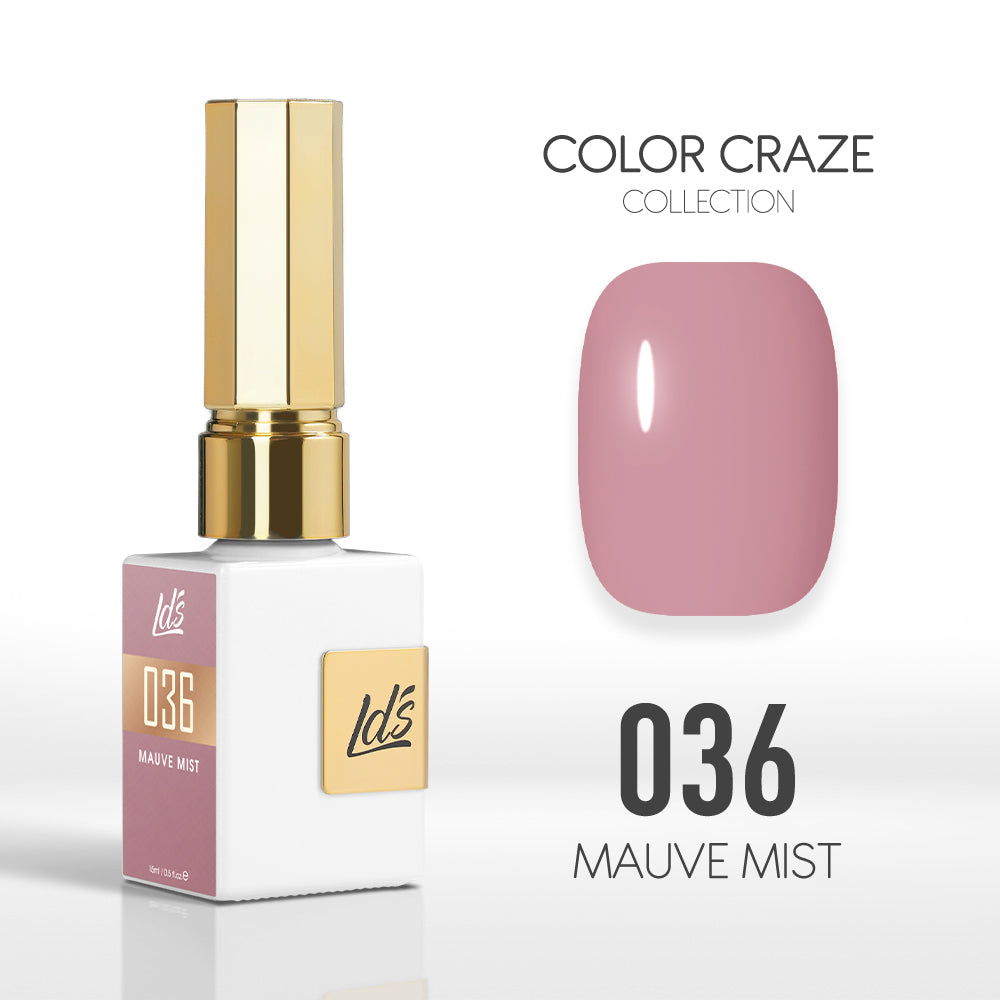 LDS Color Craze Gel Nail Polish - 036 Mauve Mist - 0.5oz by LDS COLOR CRAZE sold by DTK Nail Supply