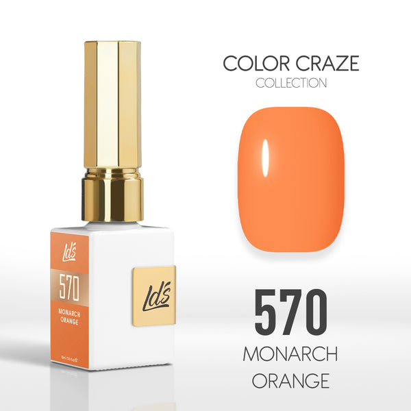 LDS Color Craze Gel Nail Polish - 570 Monarch Orange - 0.5oz by LDS COLOR CRAZE sold by DTK Nail Supply