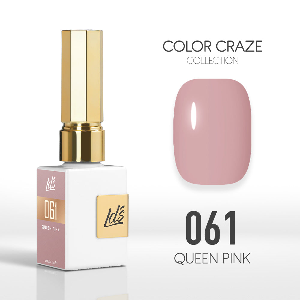 LDS Color Craze Gel Nail Polish - 061 Queen Pink - 0.5oz by LDS COLOR CRAZE sold by DTK Nail Supply