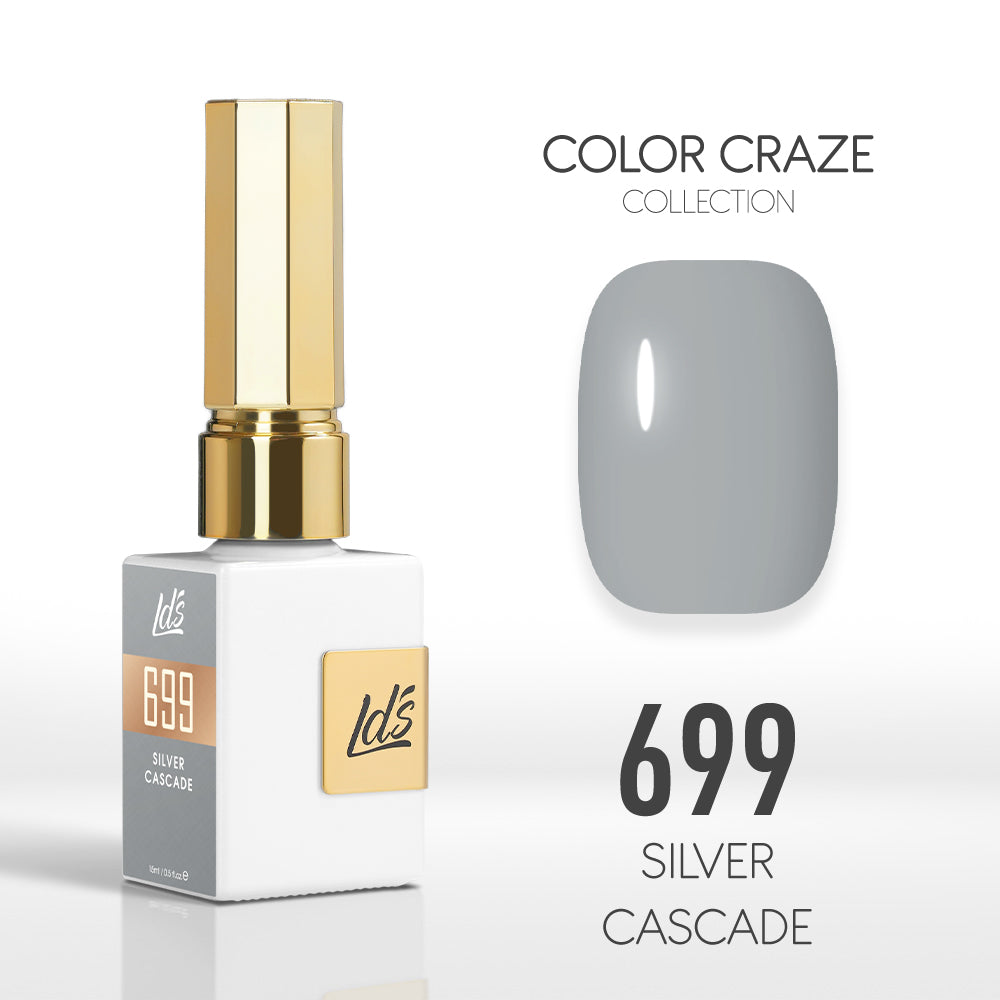 LDS Color Craze Gel Nail Polish - 699 Silver Cascade - 0.5oz by LDS COLOR CRAZE sold by DTK Nail Supply