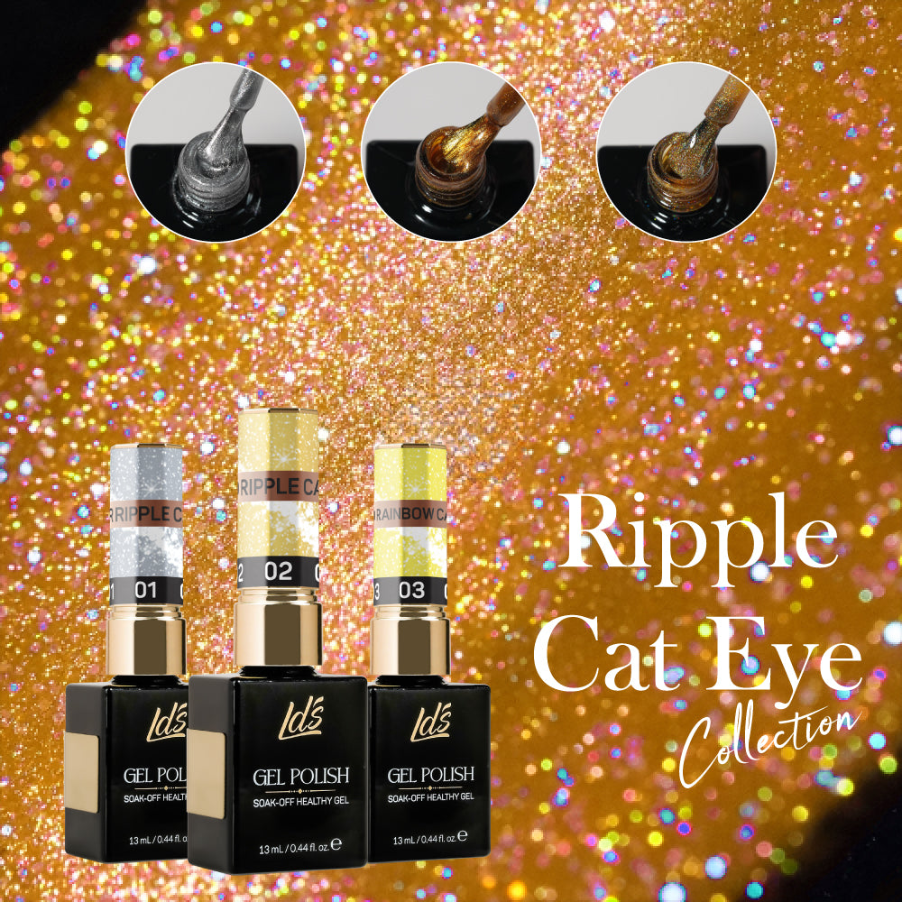 LDS Ripple Cat Eye - Set 3 - Gel Polish 0.5 oz - Ripple Cat Eye Collection by LAVIS NAILS sold by DTK Nail Supply