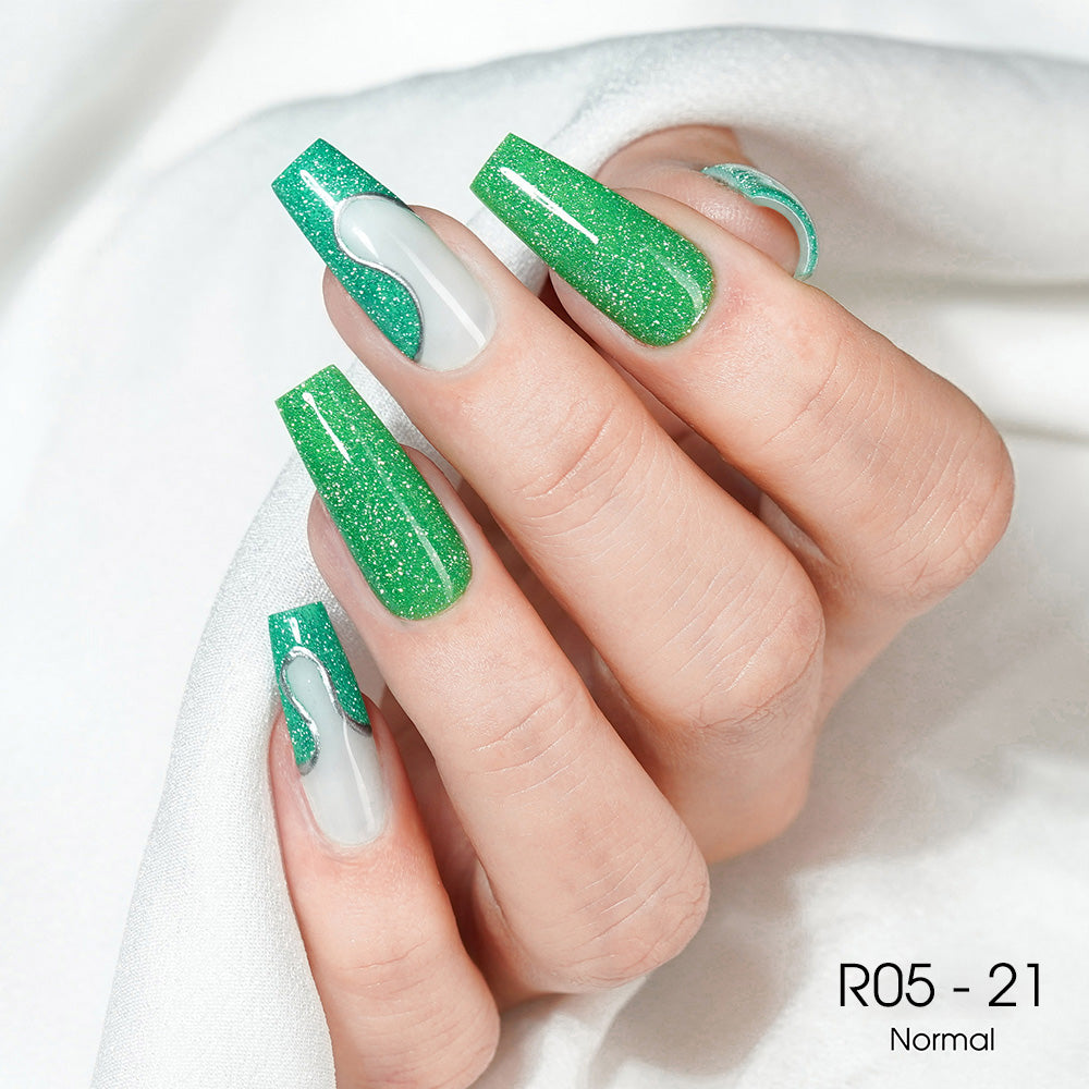 LAVIS Reflective R05 - 21 - Gel Polish 0.5 oz - Neon Lights Reflective Collection by LAVIS NAILS sold by DTK Nail Supply