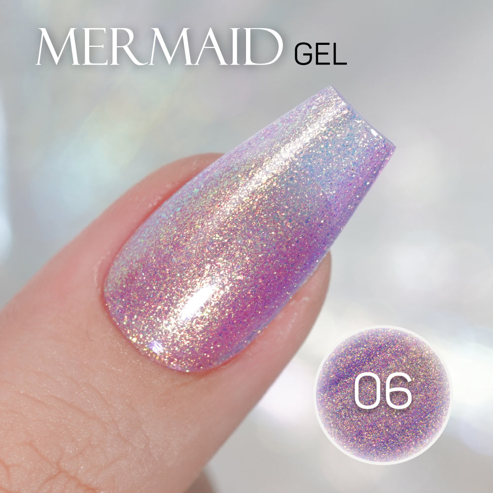 LAVIS MM06 - Gel Polish 0.5oz - Mermaid Lagoon Glitter Collection by LAVIS NAILS sold by DTK Nail Supply