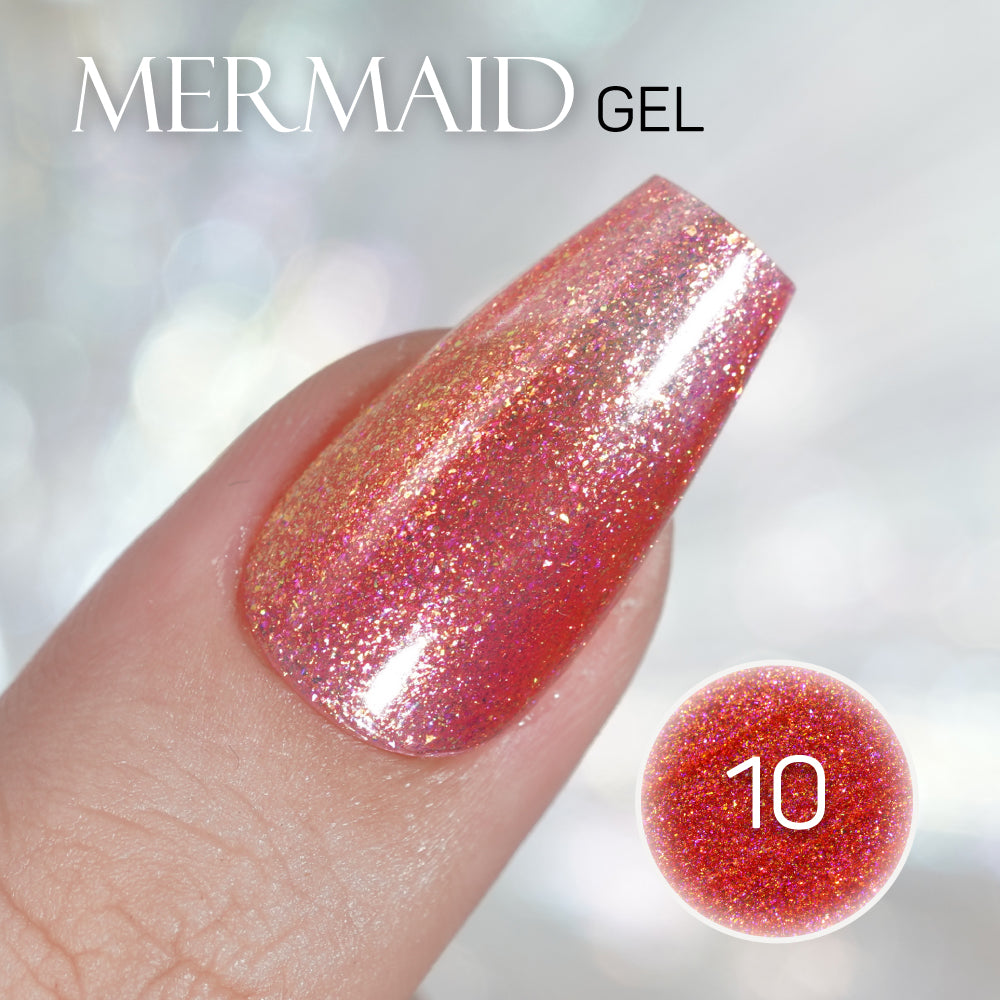 LAVIS MM10 - Gel Polish 0.5oz - Mermaid Lagoon Glitter Collection by LAVIS NAILS sold by DTK Nail Supply